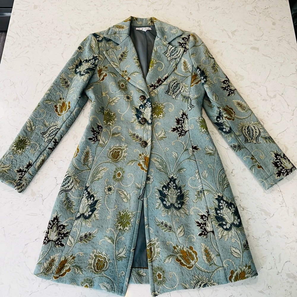 CAbi Blue Floral Women's Blazer